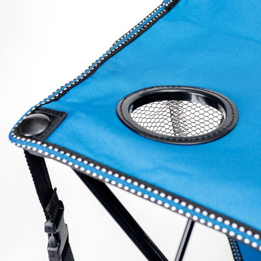 Folding camping table + 2x chair blue