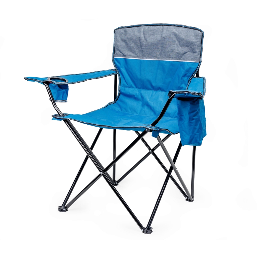 Folding camping table + 2x chair blue