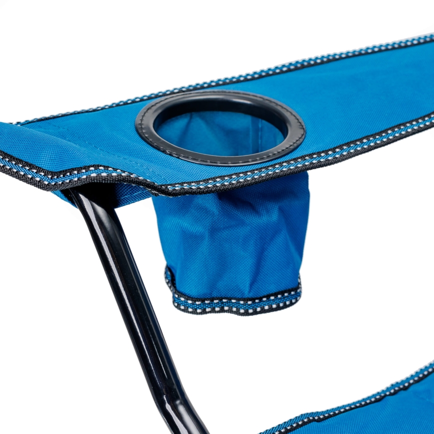 Folding camping table + 2x chair blue