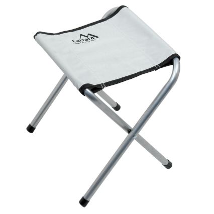 Folding camping table + 4x chair white/matte chrome