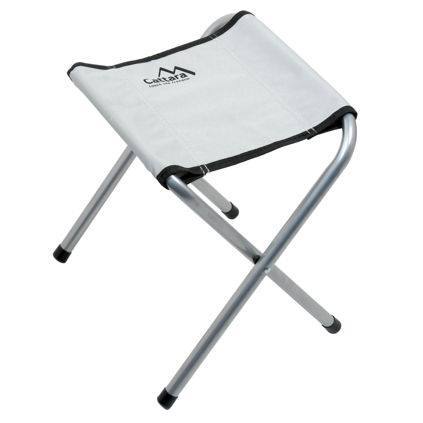 Folding camping table + 4x chair white/matte chrome