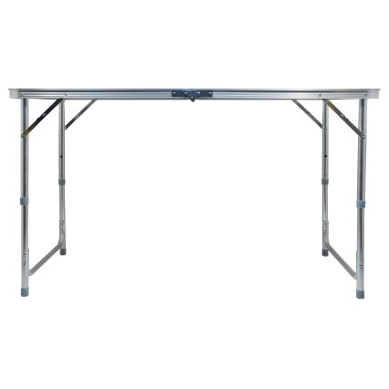 Folding camping table brown/matte chrome