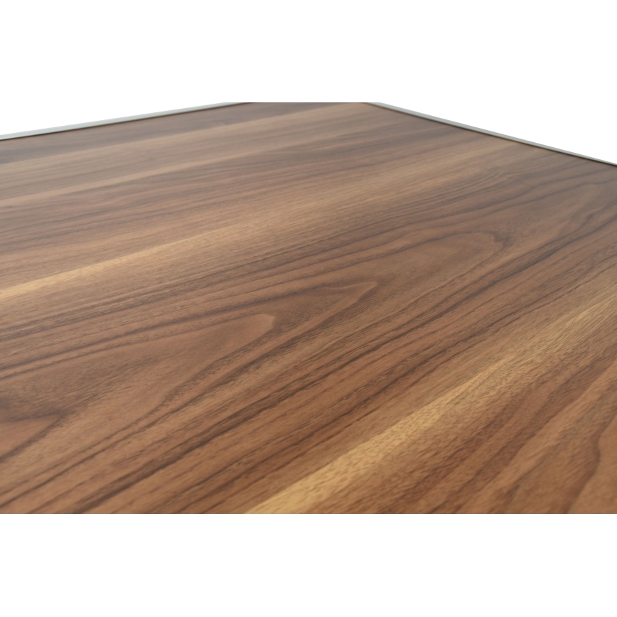 Folding camping table brown/matte chrome