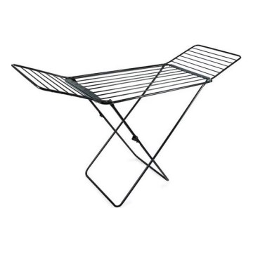 Folding clothes drying rack TORO 177x93 cm black