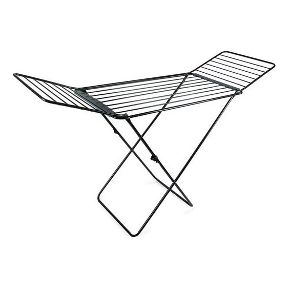 Folding clothes drying rack TORO 177x93 cm black