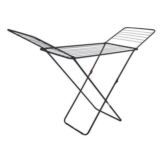 Folding clothes drying rack TORO 180x93 cm black