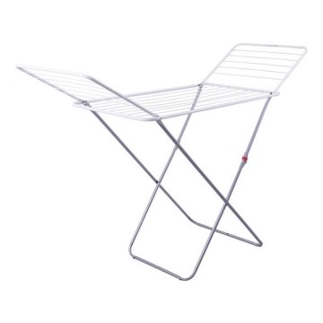 Folding clothes drying rack TORO 180x93 cm white
