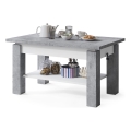 Folding coffee table with a shelf ADONIS grey/white