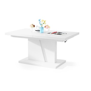 Folding coffee table with lifting top NINO white