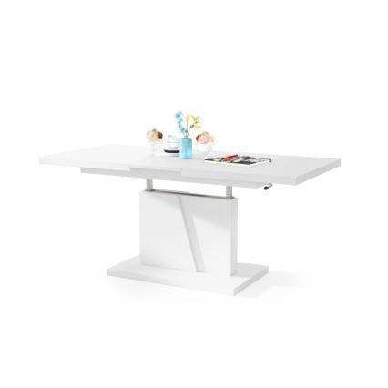 Folding coffee table with lifting top NINO white