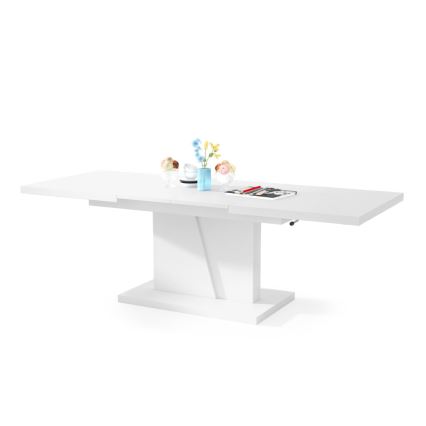 Folding coffee table with lifting top NINO white