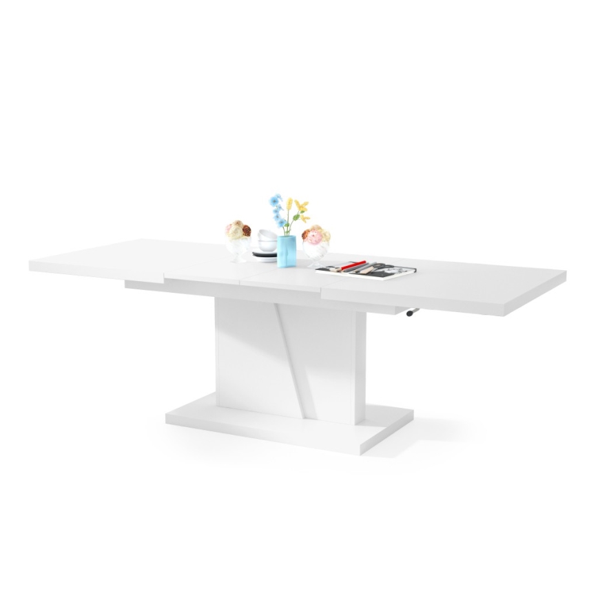 Folding coffee table with lifting top NINO white