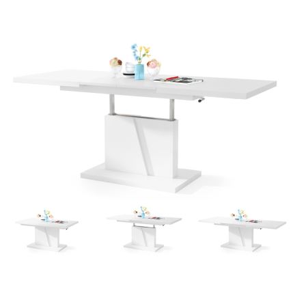 Folding coffee table with lifting top NINO white