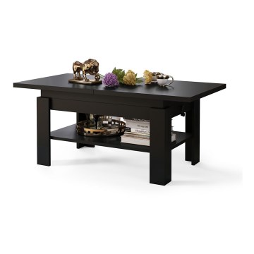 Folding coffee table with lifting top ROY black