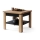 Folding coffee table with shelf LIA oak/black
