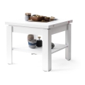 Folding coffee table with shelf LIA white