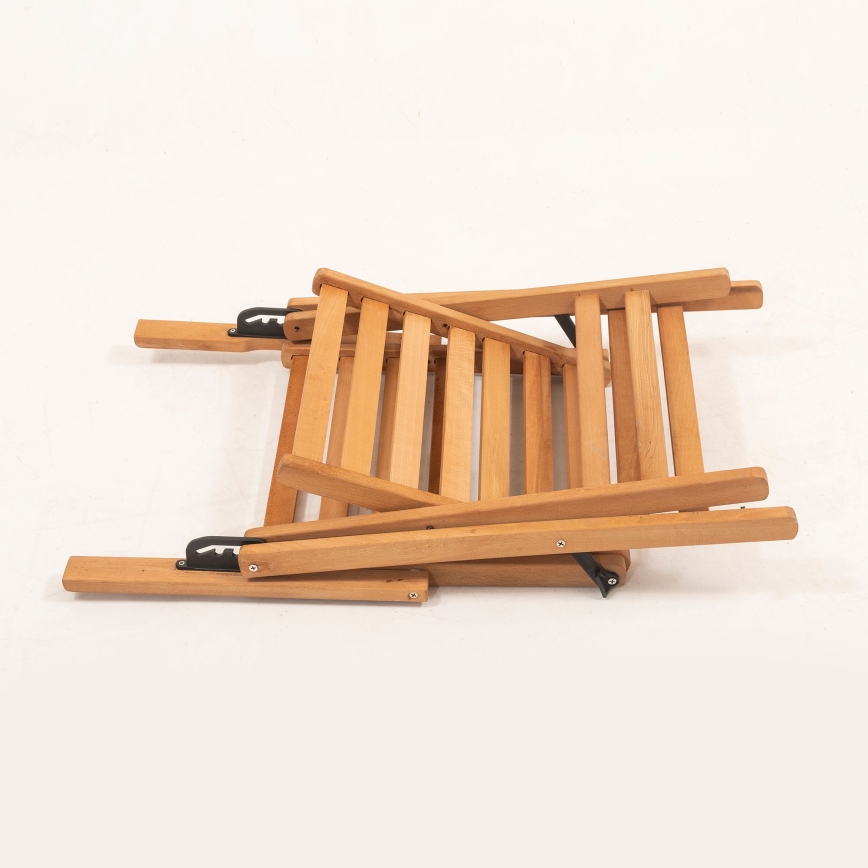 Folding garden chair with a pillow beige/hornbeam