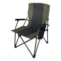 Folding heated camping chair 11/5V green/gray