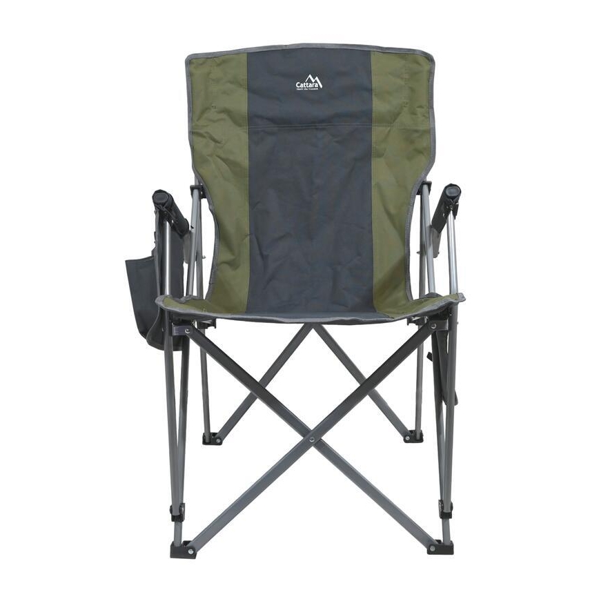 Folding heated camping chair 11/5V green/gray