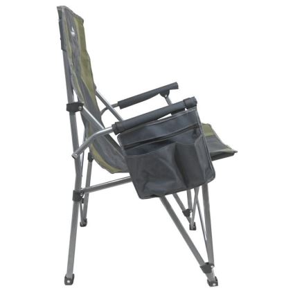 Folding heated camping chair 11/5V green/gray