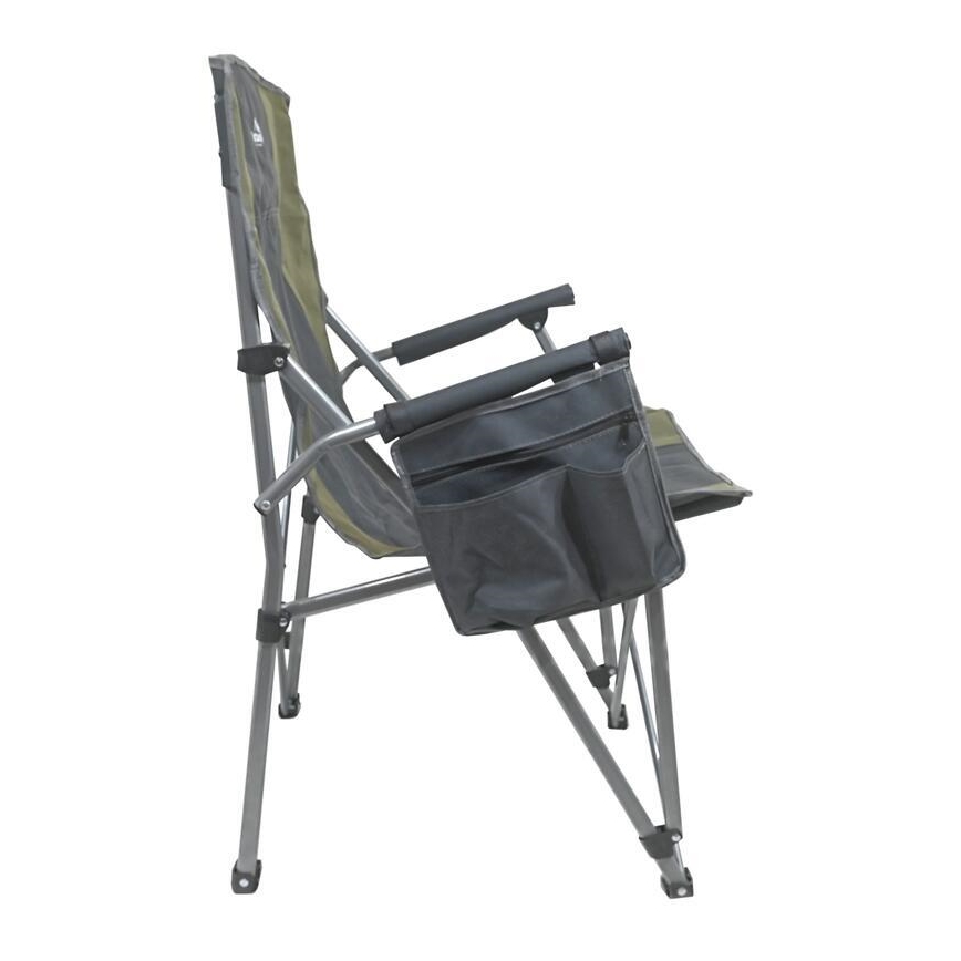 Folding heated camping chair 11/5V green/gray
