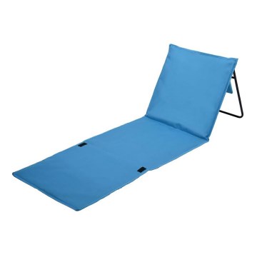 Folding lounger blue 160x55 cm