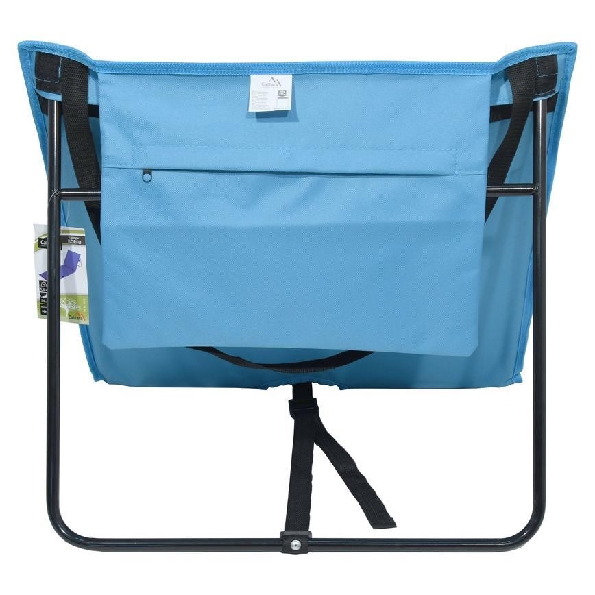 Folding lounger blue 160x55 cm
