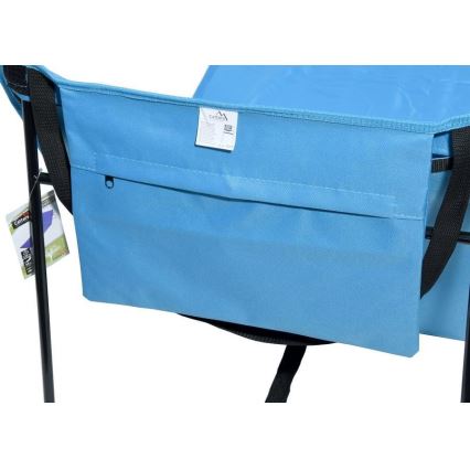 Folding lounger blue 160x55 cm