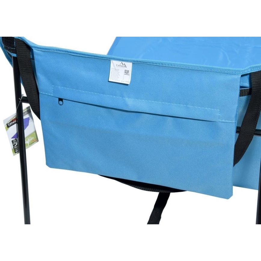 Folding lounger blue 160x55 cm
