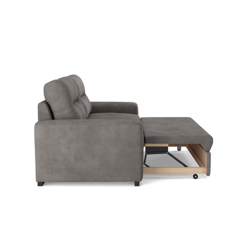 Folding three-seater sofa COMO grey