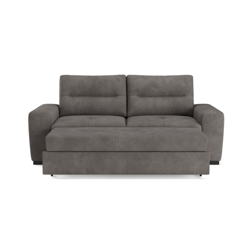 Folding three-seater sofa COMO grey