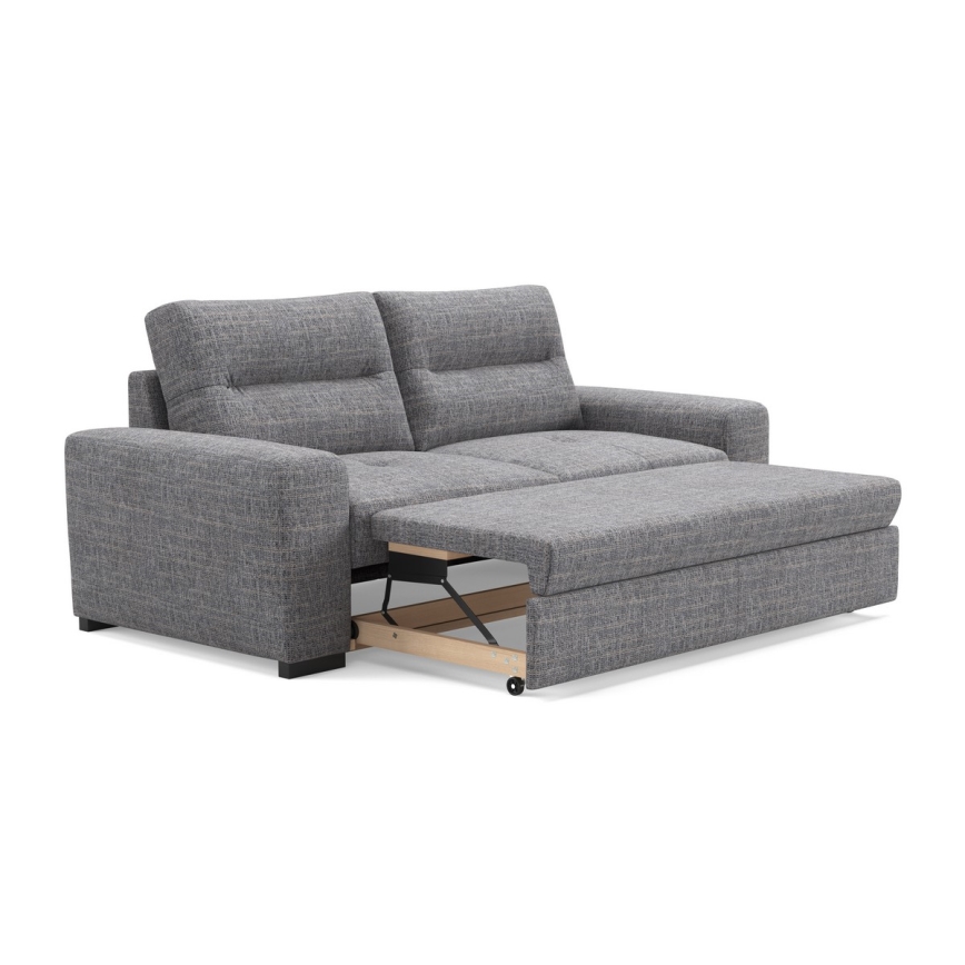 Folding three-seater sofa COMO grey