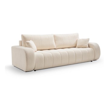 Folding three-seater sofa DESIO beige