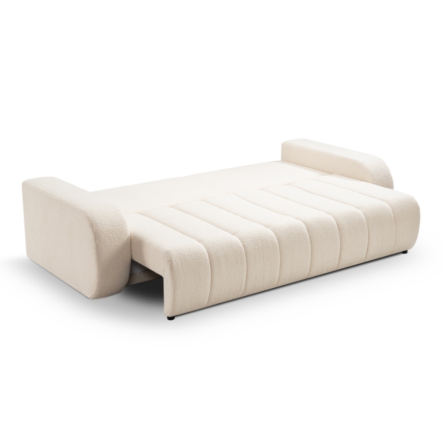 Folding three-seater sofa DESIO beige