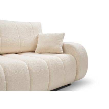 Folding three-seater sofa DESIO beige