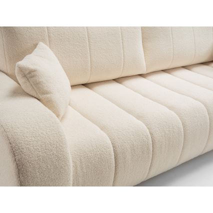 Folding three-seater sofa DESIO beige