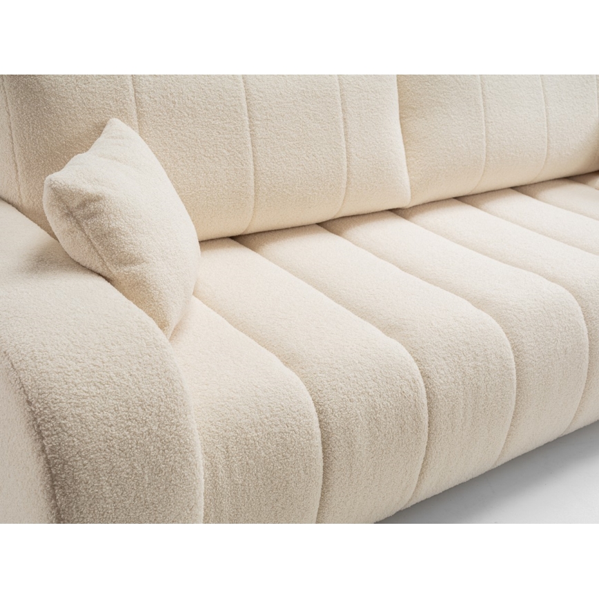 Folding three-seater sofa DESIO beige