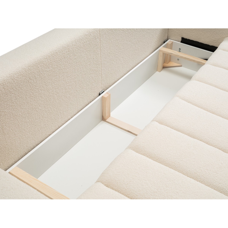 Folding three-seater sofa DESIO beige