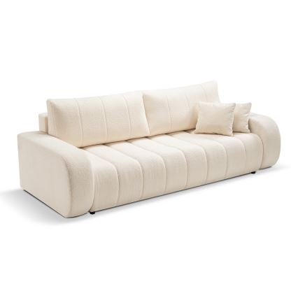 Folding three-seater sofa DESIO beige