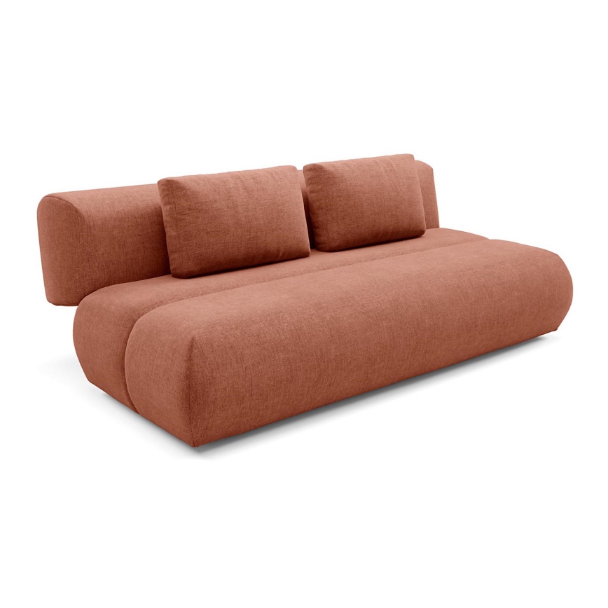 Folding three-seater sofa FANO brown