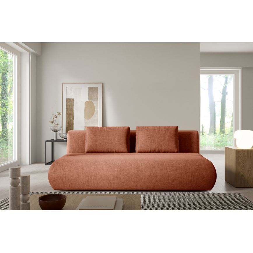 Folding three-seater sofa FANO brown