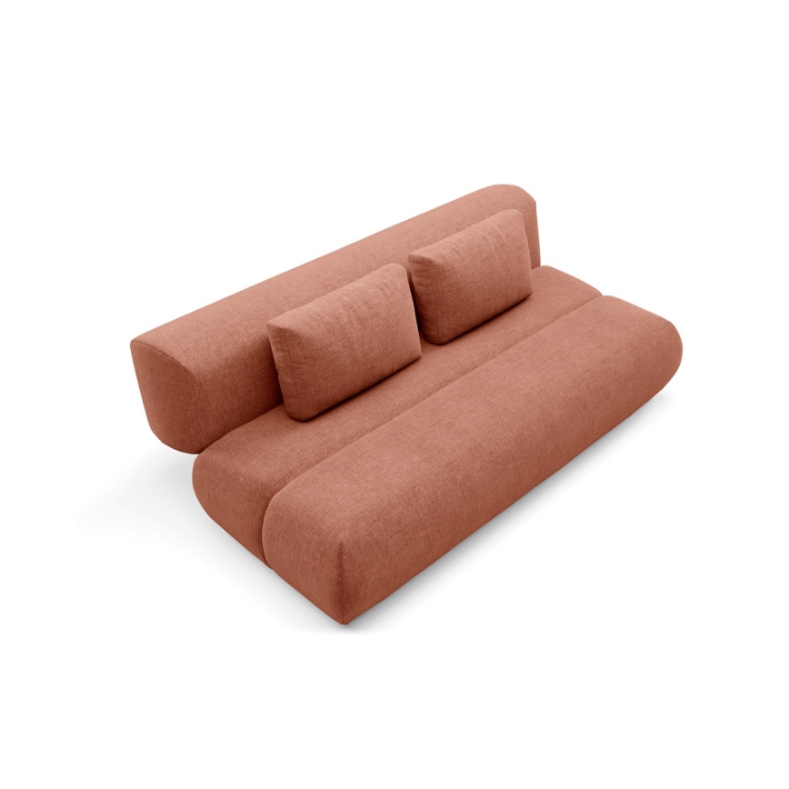Folding three-seater sofa FANO brown