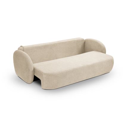 Folding three-seater sofa OLBIA beige