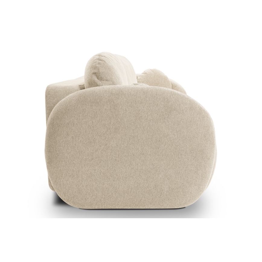Folding three-seater sofa OLBIA beige