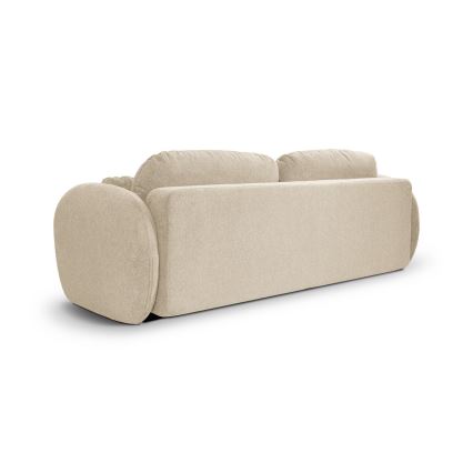 Folding three-seater sofa OLBIA beige