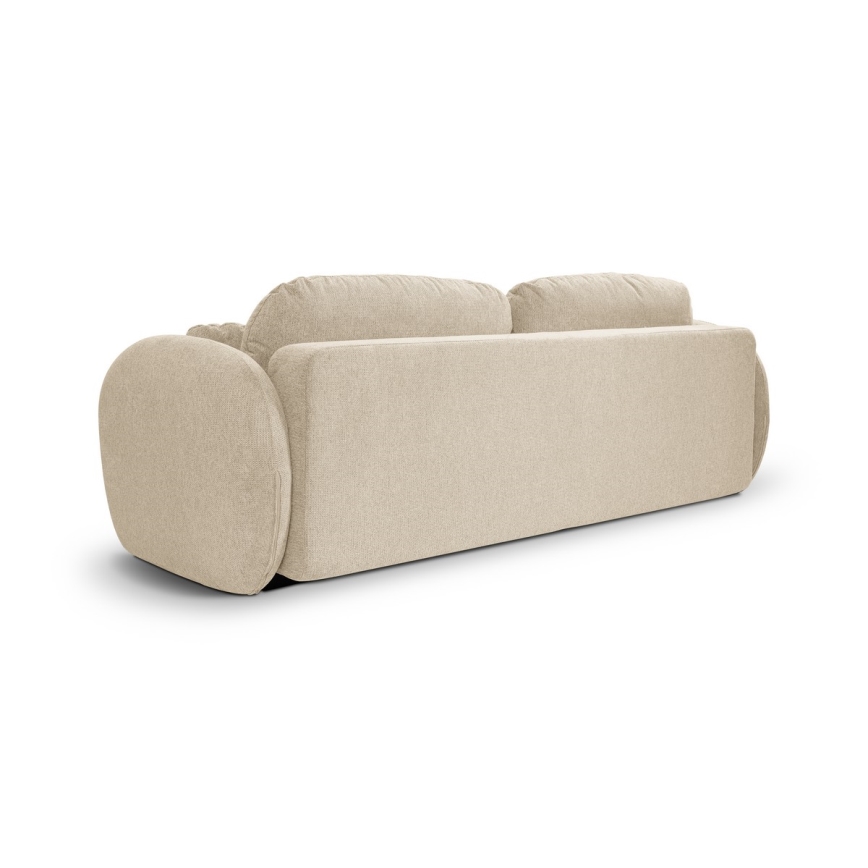 Folding three-seater sofa OLBIA beige