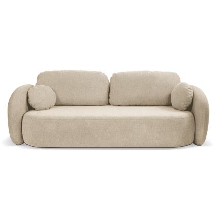Folding three-seater sofa OLBIA beige