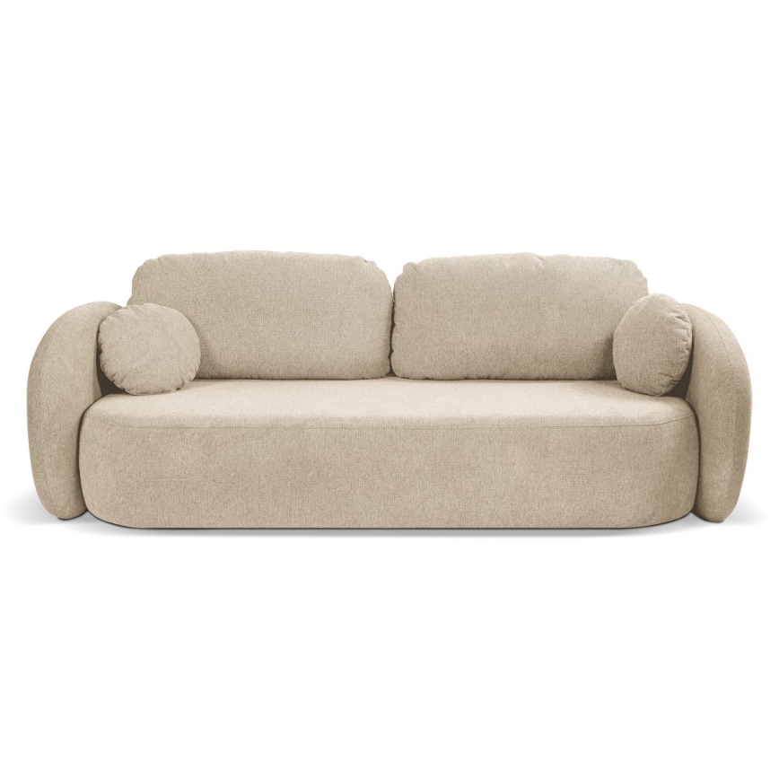 Folding three-seater sofa OLBIA beige