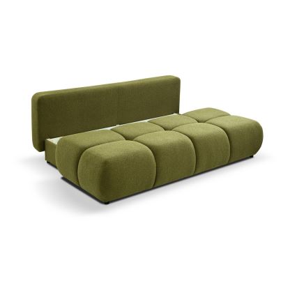Folding three-seater sofa with a storage space NUORO green