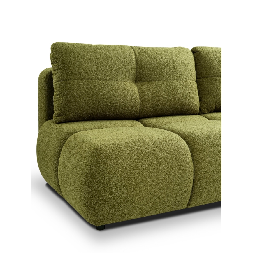 Folding three-seater sofa with a storage space NUORO green